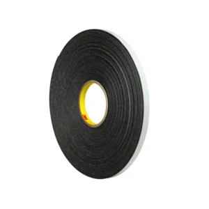 3M Double Coated Polyethylene Foam Tape 4466 Black, 1 in x 36 yd 1/16 in, 9 per case Bulk