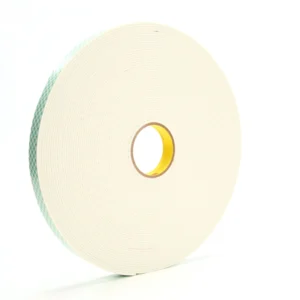 3M Double Coated Urethane Foam Tape 4008 Off-White, 1 in x 36 yd