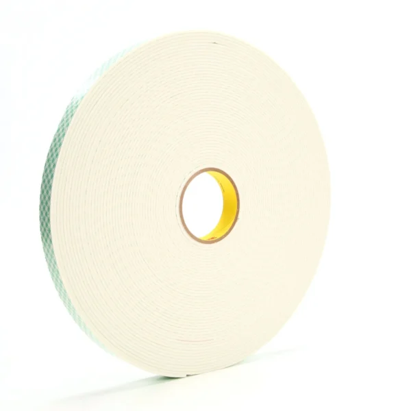 3M Double Coated Urethane Foam Tape 4008 Off-White, 1 in x 36 yd