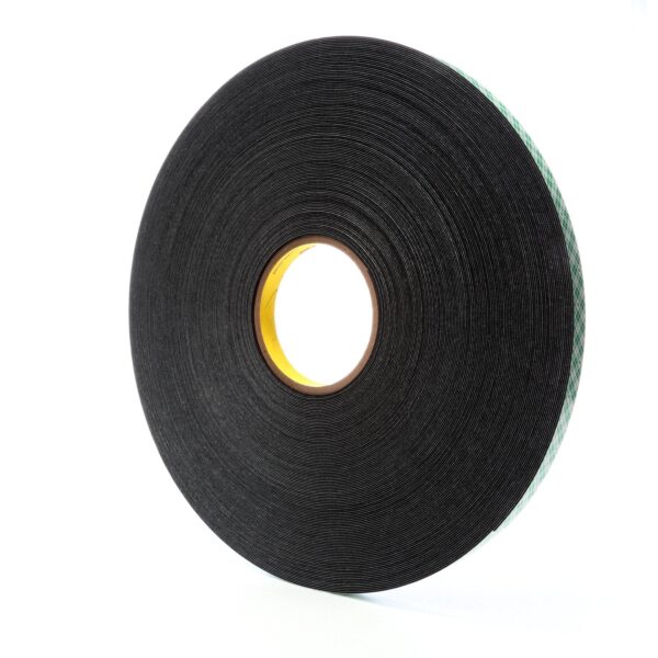 3M Double Coated Urethane Foam Tape 4052 Black, 1/2 in x 72 yd 1/32 in, 18 per case Bulk