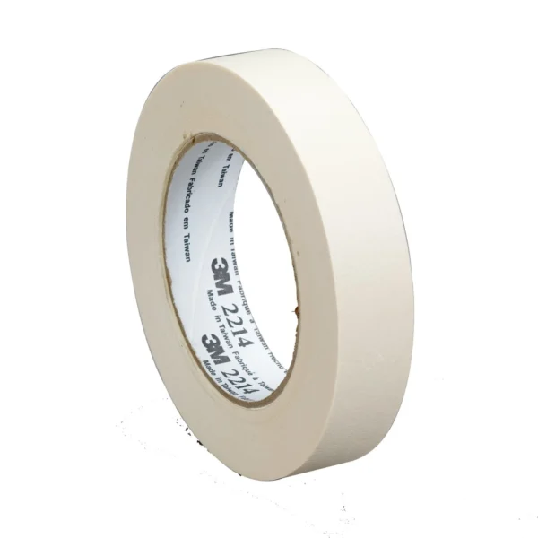 3M Paper Masking Tape 2214 Natural, 18 mm x 55 m 5.3 mil, 48 per case Bulk