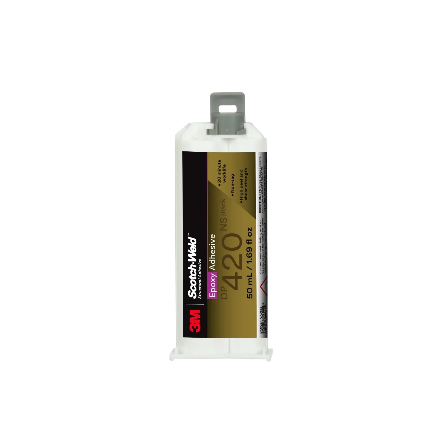 3M Scotch-Weld Epoxy Adhesive DP420NS Black – 1.69 FL Oz, High Strength Dual-Tube