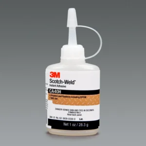 3M Scotch-Weld Instant Adhesive CA40H Yellow, 1 oz/28.3 g Bottle, 12 per case