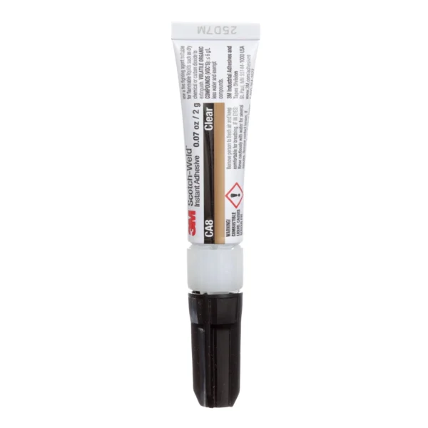 3M Scotch-Weld Instant Adhesive CA8 Clear, .07 oz/2 g tube, 24 per case