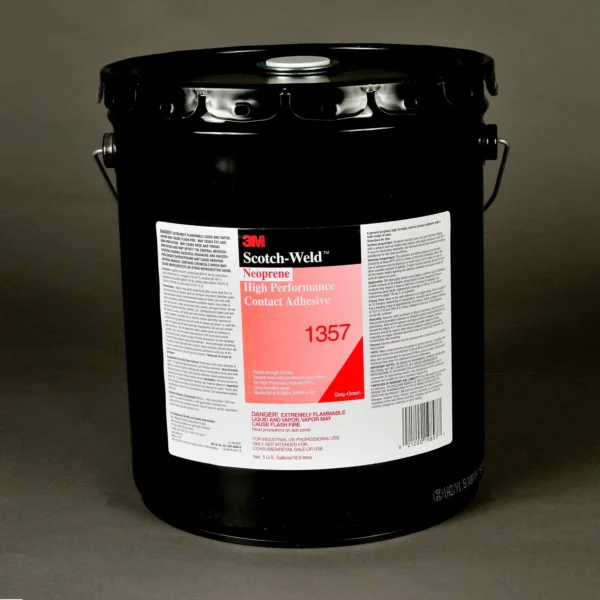 3M Scotch-Weld Neoprene High Performance Contact Adhesive 1357 Light Yellow, 54 gal Closed Head Agit Drum, 1 per case