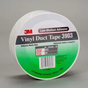 3M Vinyl Duct Tape 3903 Yellow, 49 in x 50 yd 6.3 mil, 2 per case Bulk