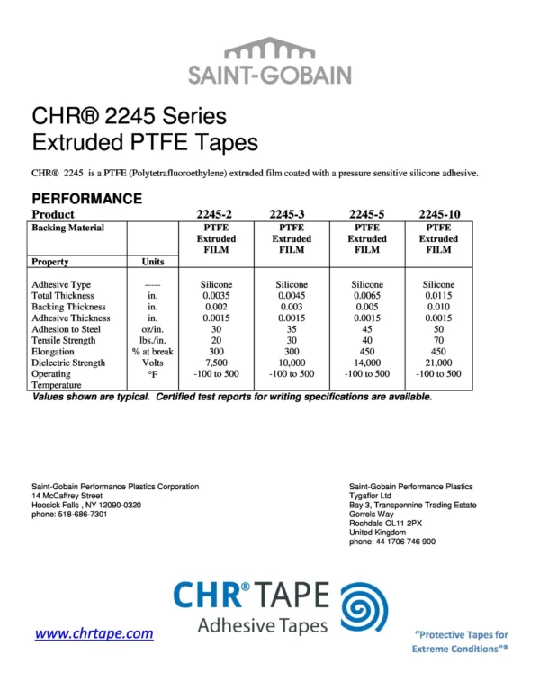 CHRE FILM TAPE 2245-02 MR 10"" WD X 36 YD EX/SNT (SG CORE)